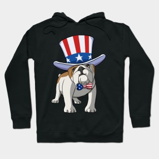 English Bulldog 4th of July American Hoodie